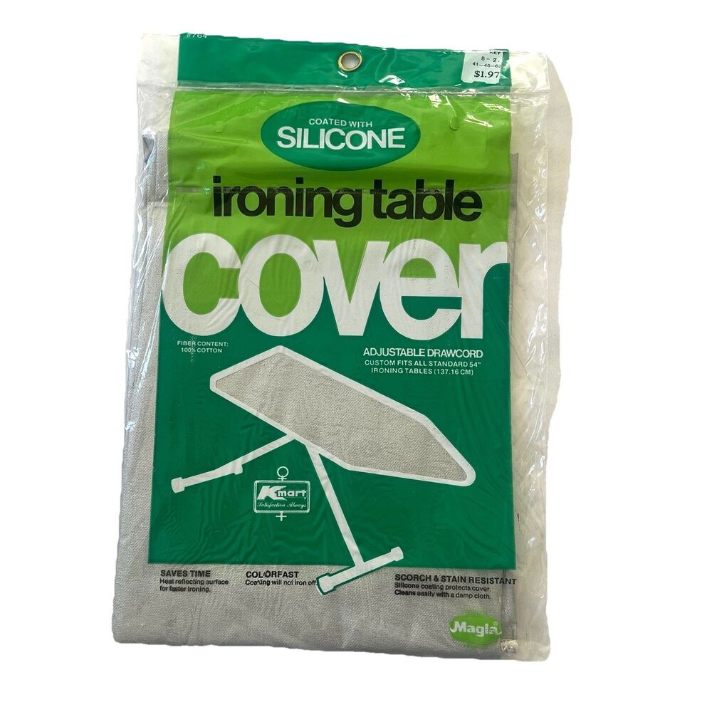 VTG Magla Kmart Silicone Ironing Board Table Cover 54" Scorch Resistant Drawcord